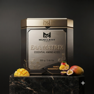 MuscleHit EAA Matrix Mango Passionfruit with mango and passionfruit